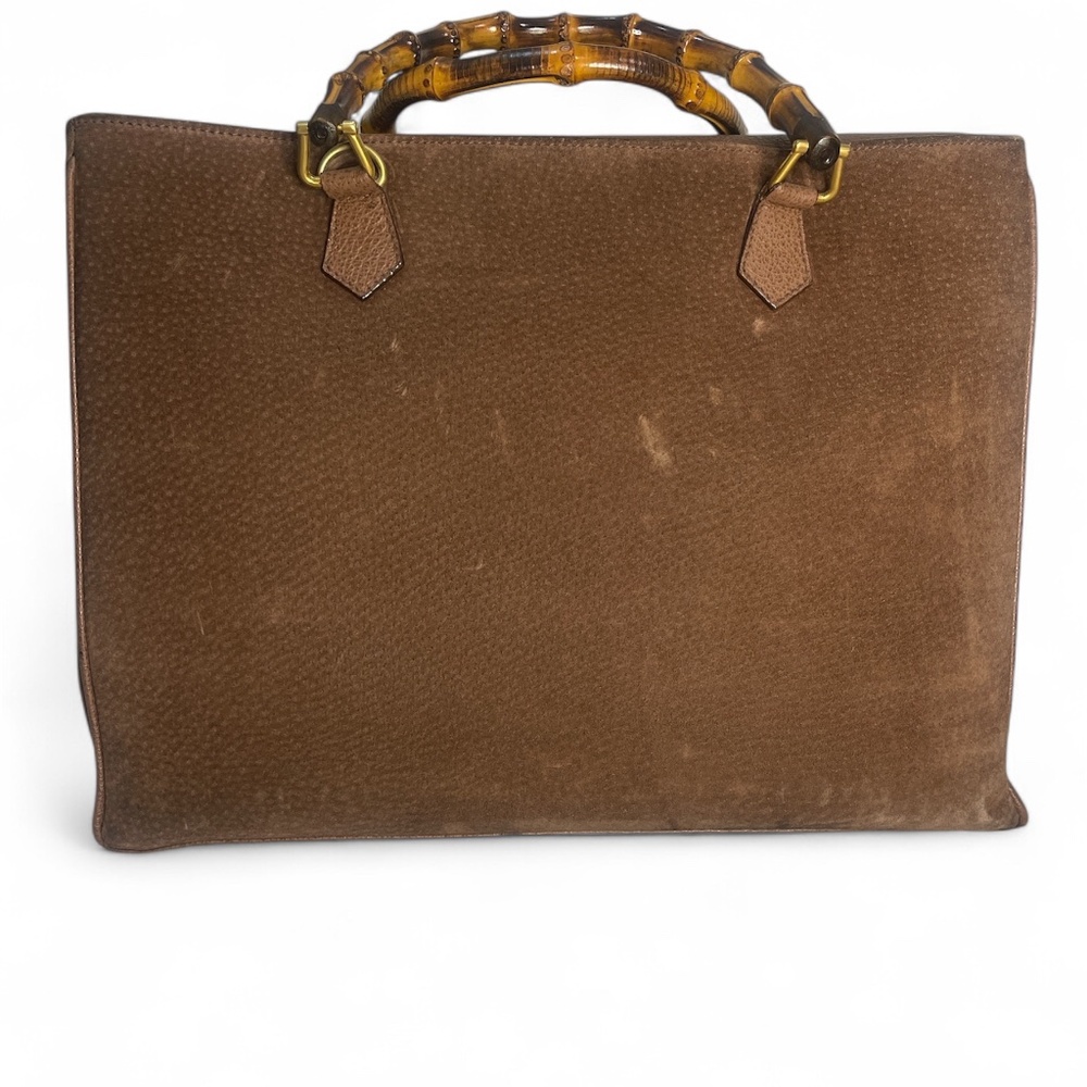 Gucci Diana Bamboo Suede Handle Bag Brown - Picture 2 of 6